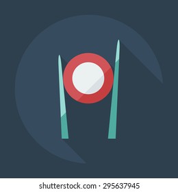 Flat modern design with shadow icons Japanese sushi