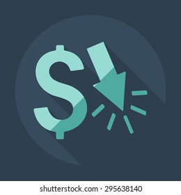 Flat modern design with shadow icons business icon