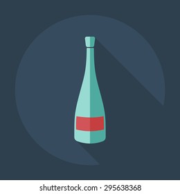 Flat modern design with shadow icons beverage