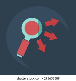 Flat modern design with shadow icons business icon