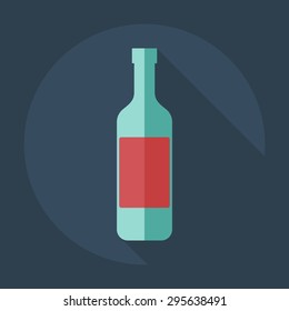 Flat modern design with shadow icons beverage