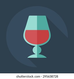Flat modern design with shadow icons beverage