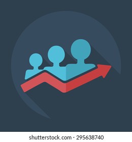 Flat modern design with shadow icons business icon