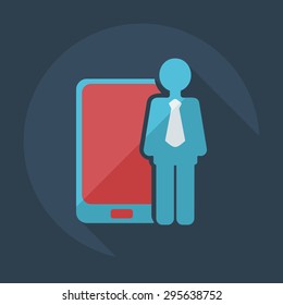 Flat modern design with shadow icons business icon