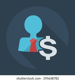 Flat modern design with shadow icons business icon