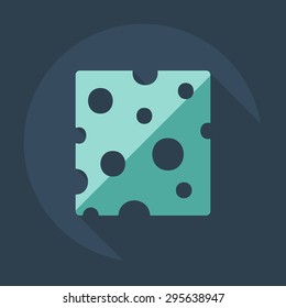 Flat modern design with shadow icons cheese