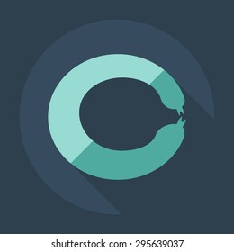 Flat modern design with shadow icons sausages
