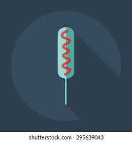 Flat modern design with shadow icons meat