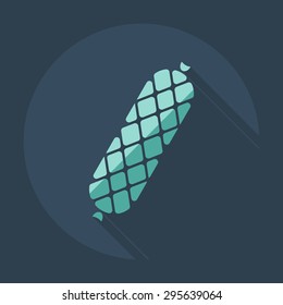 Flat modern design with shadow icons sausages