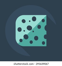 Flat modern design with shadow icons cheese