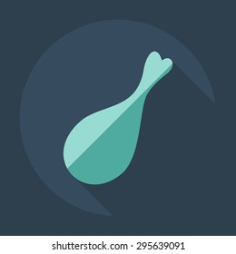 Flat modern design with shadow icons meat