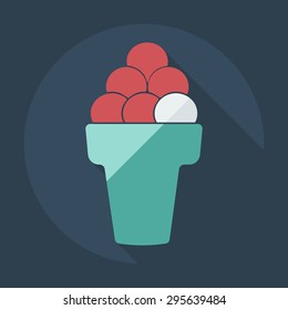 Flat modern design with shadow icons ice cream