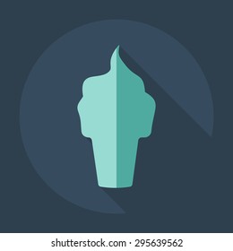 Flat modern design with shadow icons ice cream