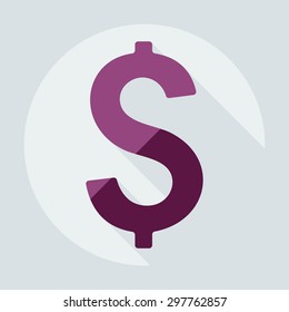 Flat modern design with shadow icons currency unit