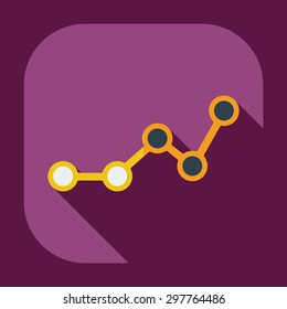 Flat modern design with shadow icons business icon