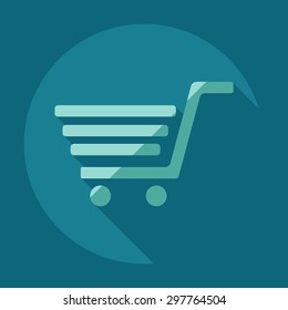 Flat modern design with shadow icons truck buyer