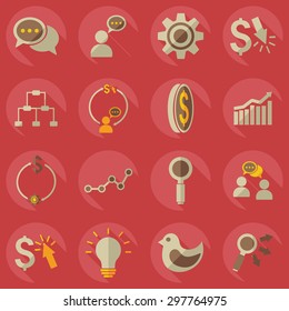 Flat modern design with shadow icons business icon