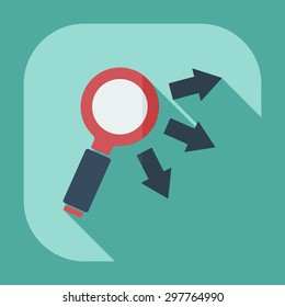 Flat modern design with shadow icons business icon