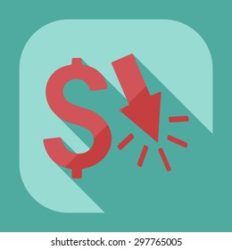 Flat modern design with shadow icons business icon