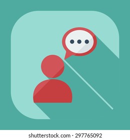 Flat modern design with shadow icons business icon