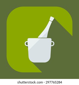 Flat modern design with shadow icons beverage