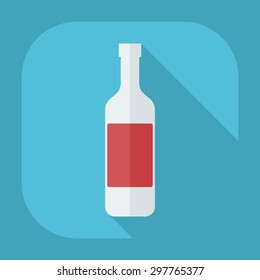 Flat modern design with shadow icons beverage