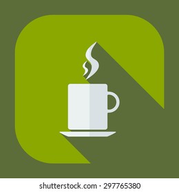 Flat modern design with shadow icons beverage