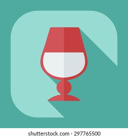 Flat modern design with shadow icons beverage