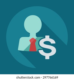 Flat modern design with shadow icons business icon