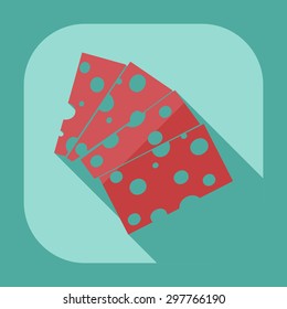 Flat modern design with shadow icons cheese