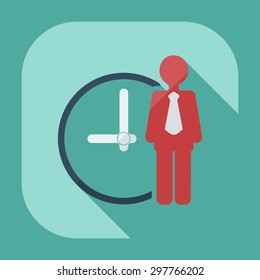 Flat modern design with shadow icons business icon