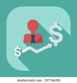 Flat modern design with shadow icons business icon