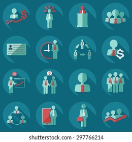 Flat modern design with shadow icons business icon