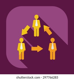 Flat modern design with shadow icons business icon