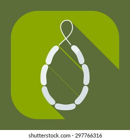 Flat modern design with shadow icons sausages