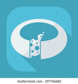 Flat modern design with shadow icons cheese
