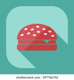 Flat modern design with shadow icons hamburger