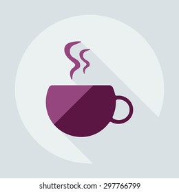 Flat modern design with shadow icons coffee