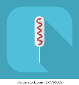 Flat modern design with shadow icons meat
