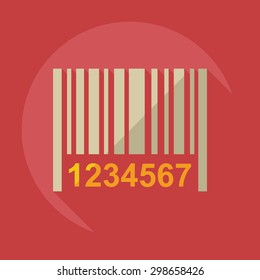 Flat modern design with shadow icons barcode