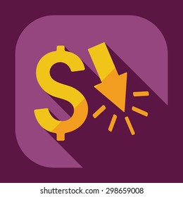 Flat modern design with shadow icons business icon