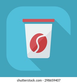 Flat modern design with shadow icons beverage