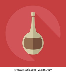 Flat modern design with shadow icons beverage