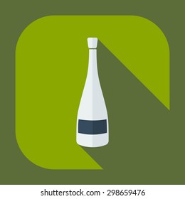 Flat modern design with shadow icons beverage