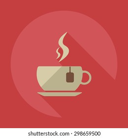 Flat modern design with shadow icons beverage