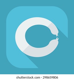 Flat modern design with shadow icons sausages