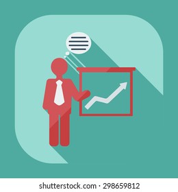 Flat modern design with shadow icons business icon