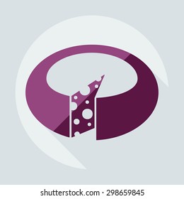 Flat modern design with shadow icons cheese
