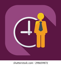 Flat modern design with shadow icons business icon