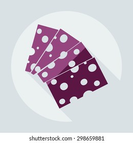 Flat modern design with shadow icons cheese